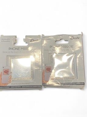 Removable Phone Mirror Accent - Silver